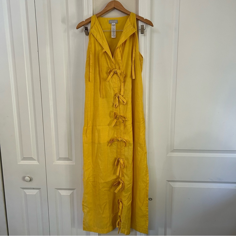 Ajaie Alaie Medium silk yellow dress